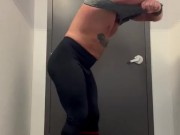 Stripping and Posing in Gym Change Room