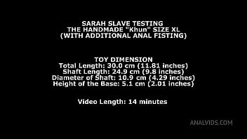 Sarah Slave Testing The Handmade Khun Size XL (With Additional Anal Fisting) TWT078