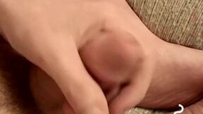 Billy Da k**d rubbed his hard dick while blowing smoke
