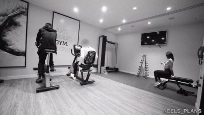 Hardcore French Gym Double Team: Petite Coed Gets Pounded by Two Strangers