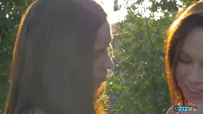 Romantic sex session with two angelic looking brunettes who finger fuck and suck on each others cunts