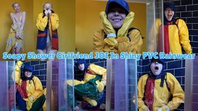 Soapy Shower Girlfriend JOI In Shiny PVC Rainwear - MOV