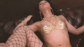 sexy Slim Japanese Woman in Lingerie Enjoys Double Penetration and Anal Creampie