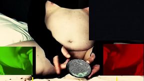 Jerk off with him with one hand then Wave at the Gay Faggot when the videos says to CUM TOGETHER