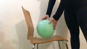 Sitting on a balloon