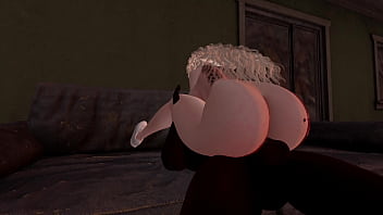 Second Life Black man fucks slutty white woman