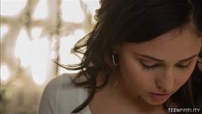 Teen Marie Ariana gets creampied by big white cock