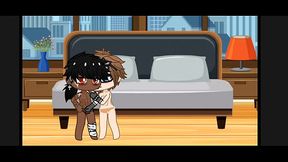 Gozei na boca do meu amigo e ele me fodeu e mijou em mim (gacha club)