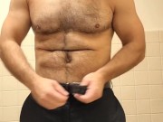 Hairy muscle bear flexing compilation