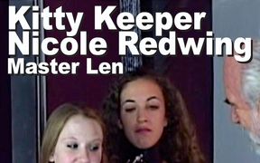 Kitty Keeper with Nicole Redwing & Master Len BDSM Bound Whipped Climaxed