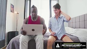 Horny Frat Hunk Harrison Feels Asks College Geek Cristiano For Help To Access Porn