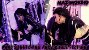 Anal Stretching and Double Fisting 4K ft Latex Mistress Goddess Tangent Maz Morbid #fisting @mazmorbidfetish