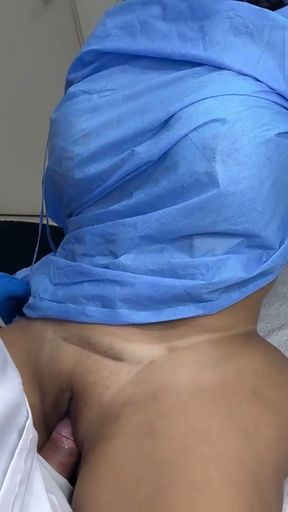 "Relax and spread your legs wide"... and the doctor ended up fucking me   Clip 3