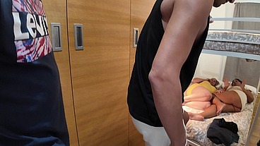 My friend and I are going to a hostel for a week and we meet two slutty English girls who want a big, fat cock.