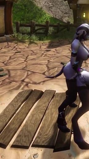 Draenei Futa Fucks Draenei Girl on the Wishing Well - Warcraft Porn Parody