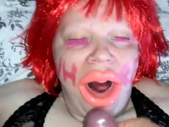 SSBBW dumb gagging slut orally humiliated