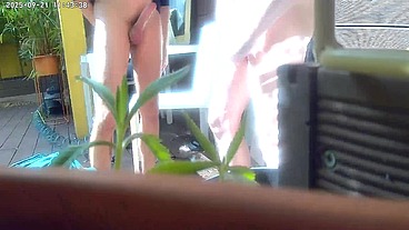 Redhead boy tries to pee in a bottle hiding from his friend. Caught, it ends up in watersports and a gay blowjob