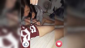 Blowing the F*** out My Roommate's Cock&#x1F32D; During Quarantine Because We Were Hungry for Action