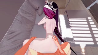 Rosaria getting fucked hard in spooning position. (Genshin Impact Hentai)