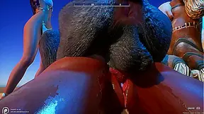 Busty Beauties Entangled in Wild 3D Jungle Lust Fest Animations