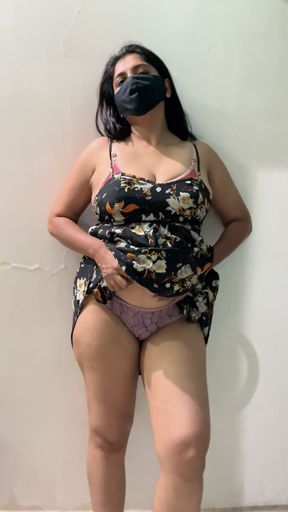 Hot desi chubby milf undressing big boobs