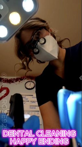 hygienist Luna clean your teeth, scaling you teeth manually with her Montana jack scaler, and them switch to my electronic scaler, and then after....