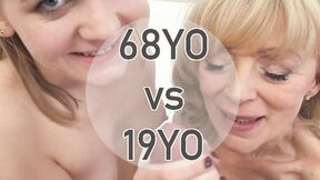 68yo OLD WOMAN & 19yo teen vs Rocco's monster shaft! Amazing!