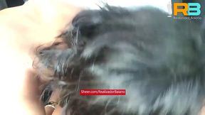 brazillian bull, uber fudendo casada no carro, saindo do clube com a esposa do amigo e recebendo um delicioso boquete como pagamento da carona. hotwifes creampie bbc