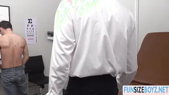 Gay doctor bareback threesome with twink patients