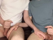 My best friend came to visit me and we jerked off together