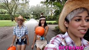 Tiny Teen Dressed as Pocahontas Gets Devoured by Gargantuan Dick&#x1F346;