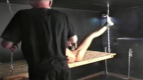 BDSM tit busting mouth ball gagging chains and pussy whipping tame submissive slut Sabine