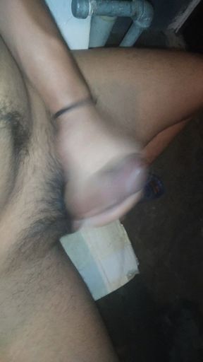 A big dick is peeking out