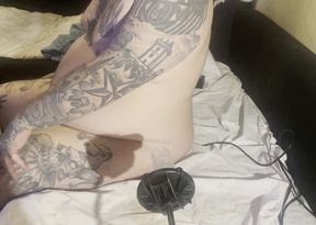Fuck machine takes me doggy style and fucks my ass in close-up