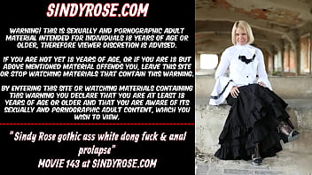 Sindy Rose gothic ass white dong fuck &amp_ anal prolapse