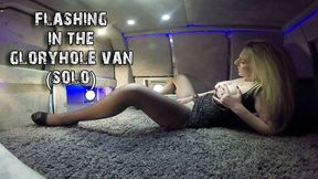 Flashing in the gloryhole van (solo)