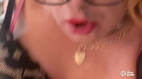 Krissy sweets high heels compilation stroking her she-cock