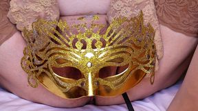 Busty granny fucks her hairy pussy with a plastic dildo