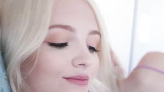 Tiny blonde teen Kate Bloom cum sprayed after doggystyle