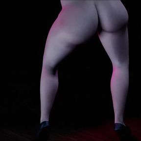 Thick Milf with glasses Dancing naked: 3D Porn Short Clip