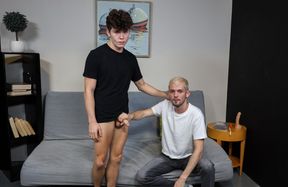 Blonde twink tries full inches down the ass in excellent positions