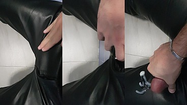Masturbation leather pants 2