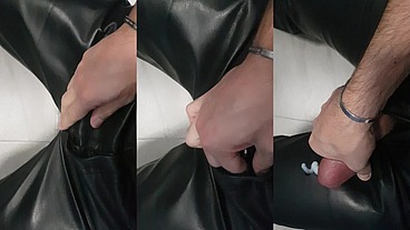 Masturbation leather pants 2