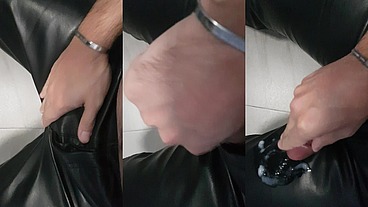 Masturbation leather pants 2