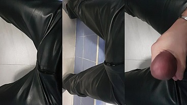 Masturbation leather pants 2