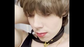Cute Young Trans Girl playing with BBC dildo