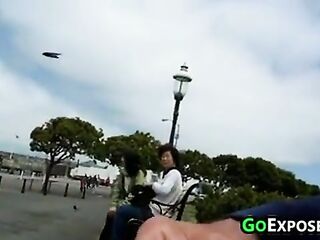 Flashing Pierced Wang In Public