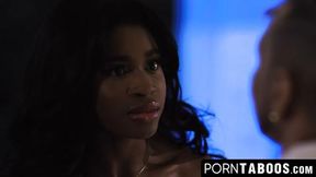 PornTaboos com - Ebony babe Nicole Kitt takes BBC deep after rough blowjob