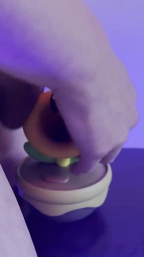 Hot Glue Covering Toy Figure in Cum