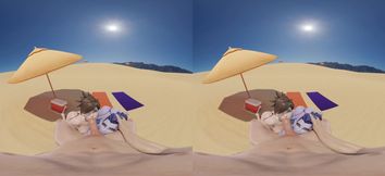 Tracer & Widowmaker - Two Horny Sluts Worship Your Dick on the Beach